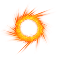 Circular fire.Fire with sparks png