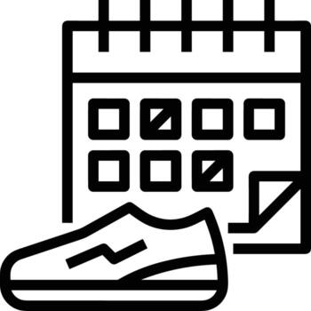 Calendar Icon for schedule reminder symbol image on the white background vector