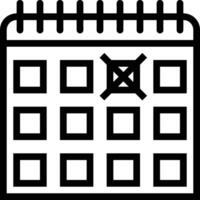 Calendar Icon for schedule reminder symbol image on the white background vector