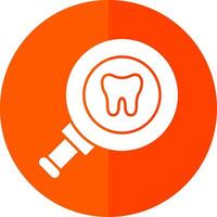 Dental Checkup Glyph Red Circle Icon vector