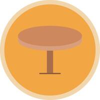 Round Table Flat Multi Circle Icon vector