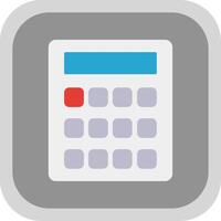 Calculation Flat Round Corner Icon vector