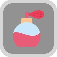 Perfume Bottle Flat Round Corner Icon vector