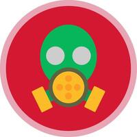 Gas Mask Flat Multi Circle Icon vector