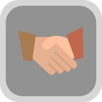 Hand Shaking Flat Round Corner Icon vector