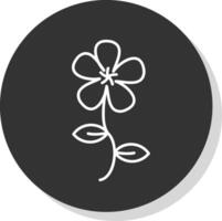 Dogbane Line Grey Circle Icon vector