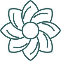 Floral Design Line Gradient Round Corner Icon vector