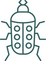 Insect Line Gradient Round Corner Icon vector