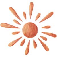 Sun illustration on transparent background png