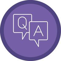 Question And Answer Line Multi Circle Icon vector