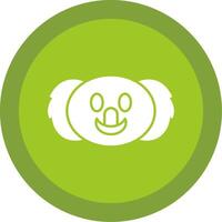 Koala Glyph Multi Circle Icon vector