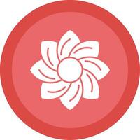 Floral Design Glyph Multi Circle Icon vector