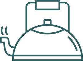 Kettle Line Gradient Round Corner Icon vector