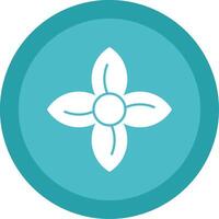 Clematis Glyph Multi Circle Icon vector