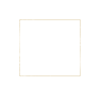 Simple Gold Square Frame on Transparent Background png