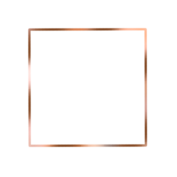 A Square Frame with a Copper Border on a Transparent Background png