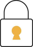 Lock Skined Filled Icon vector