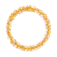 A Circle of Autumn Leaves on a Transparent Background png