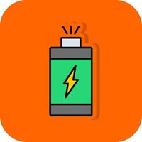 Power Filled Orange background Icon vector