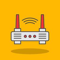 Wifi Router Filled Shadow Icon vector