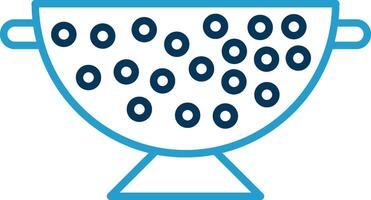 Sieve Line Blue Two Color Icon vector