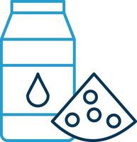 Dairy Products Line Blue Two Color Icon vector