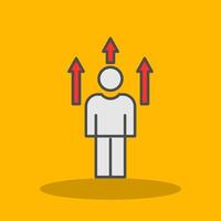 Motivation Filled Shadow Icon vector