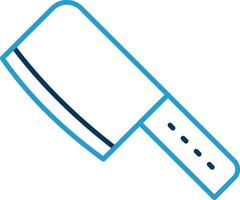 Cleaver Line Blue Two Color Icon vector