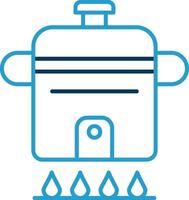 Cooking Line Blue Two Color Icon vector