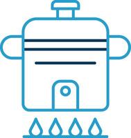 Cooking Line Blue Two Color Icon vector