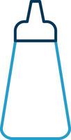 Ketchup Line Blue Two Color Icon vector