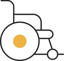 Wheelchair Skined Filled Icon vector