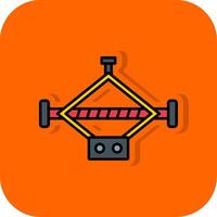 Car Jack Filled Orange background Icon vector