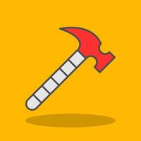 Hammer Filled Shadow Icon vector
