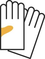 Hand Gloves Skined Filled Icon vector