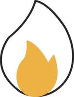 Burn Skined Filled Icon vector