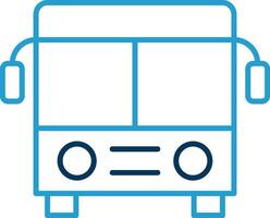 Bus Line Blue Two Color Icon vector