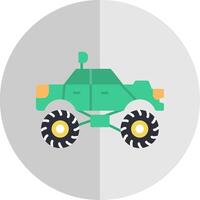 Monster Truck Flat Scale Icon vector