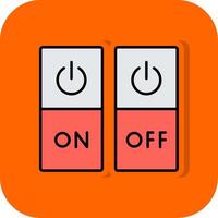 Switch Filled Orange background Icon vector