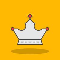 Monarchy Filled Shadow Icon vector