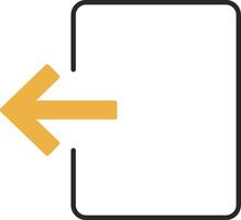Exit Door Skined Filled Icon vector