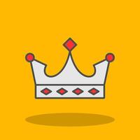 King Filled Shadow Icon vector