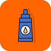 lubricante lleno naranja antecedentes icono vector