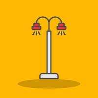 Street Lamp Filled Shadow Icon vector