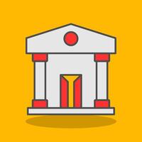 Museum Filled Shadow Icon vector