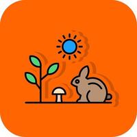 Wildlife Filled Orange background Icon vector