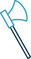 Axe Line Blue Two Color Icon vector