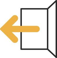 Logout Skined Filled Icon vector