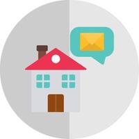 Home Message Flat Scale Icon vector