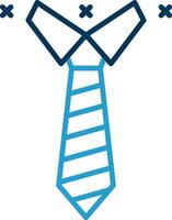 Tie Line Blue Two Color Icon vector